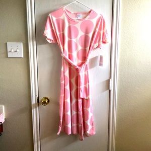 Pink polka dot dress